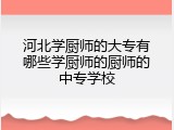河北学厨师的大专有哪些学厨师的厨师的中专学校
