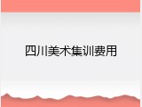 四川美术集训费用