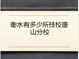 衡水有多少所技校唐山分校