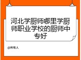 河北学厨师哪里学厨师职业学校的厨师中专好