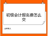 初级会计报名费怎么交