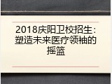 2018庆阳卫校招生：塑造未来医疗领袖的摇篮
