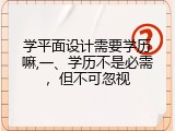 学平面设计需要学历嘛,一、学历不是必需，但不可忽视