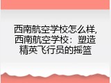 西南航空学校怎么样,西南航空学校：塑造精英飞行员的摇篮