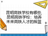 昆明高铁学校有哪些,昆明高铁学校：培养未来高铁人才的摇篮