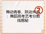 舞动青春，跃动未来：舞蹈高考艺考分数线揭秘