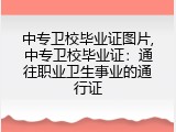 中专卫校毕业证图片,中专卫校毕业证：通往职业卫生事业的通行证