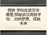 高铁 学校在武汉市哪里,探秘武汉高铁学校：点燃梦想，成就未来