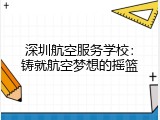 深圳航空服务学校：铸就航空梦想的摇篮