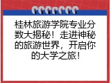 桂林旅游学院专业分数大揭秘！走进神秘的旅游世界，开启你的大学之旅！