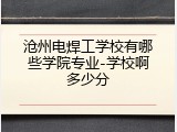 沧州电焊工学校有哪些学院专业-学校啊多少分