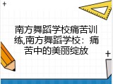 南方舞蹈学校痛苦训练,南方舞蹈学校：痛苦中的美丽绽放