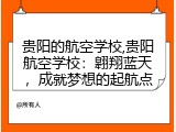 贵阳的航空学校,贵阳航空学校：翱翔蓝天，成就梦想的起航点