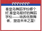 秦皇岛舞蹈学校哪个好,秦皇岛最好的舞蹈学校&mdash;&mdash;培养优雅舞者，塑造未来之星！