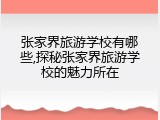 张家界旅游学校有哪些,探秘张家界旅游学校的魅力所在