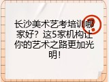 长沙美术艺考培训哪家好？这5家机构让你的艺术之路更加光明！