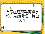 石家庄红舞鞋舞蹈学校：点燃激情，舞出人生