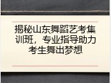 揭秘山东舞蹈艺考集训班，专业指导助力考生舞出梦想