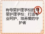 有母婴护理学校的,母婴护理学校：打造专业呵护，培养爱的守护者