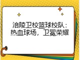 涪陵卫校篮球校队：热血球场，卫冕荣耀