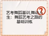 艺考舞蹈基训,舞动人生：舞蹈艺考之路的基础训练
