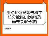 川幼师范高等专科学校分数线(川幼师范高专录取分数)