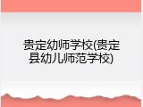 贵定幼师学校(贵定县幼儿师范学校)