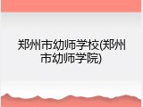 郑州市幼师学校(郑州市幼师学院)