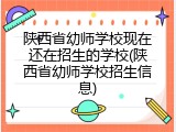 陕西省幼师学校现在还在招生的学校(陕西省幼师学校招生信息)