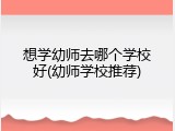 想学幼师去哪个学校好(幼师学校推荐)