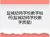 盐城幼师学校教学如何(盐城幼师学校教学质量)