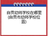 自贡幼师学校在哪里(自贡市幼师学校位置)