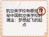 航空类学校有哪些,探秘中国航空类学校的瑰宝：梦想起飞的起点