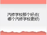 汽修学校那个好点(哪个汽修学校更好)