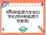 郑州新能源汽车培训学校(郑州新能源汽修教育)