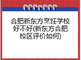 合肥新东方烹饪学校好不好(新东方合肥校区评价如何)