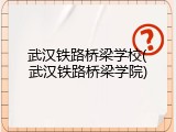 武汉铁路桥梁学校(武汉铁路桥梁学院)