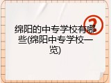 绵阳的中专学校有哪些(绵阳中专学校一览)