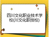 四川文化职业技术学校(川文化职技校)