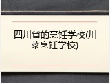 四川省的烹饪学校(川菜烹饪学校)