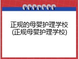 正规的母婴护理学校(正规母婴护理学校)