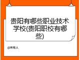 贵阳有哪些职业技术学校(贵阳职校有哪些)