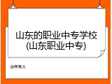 山东的职业中专学校(山东职业中专)