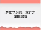 楚雄学厨师：烹饪之路的启航