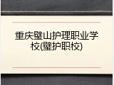 重庆璧山护理职业学校(璧护职校)