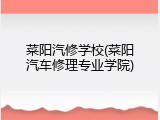 菜阳汽修学校(菜阳汽车修理专业学院)