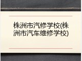 株洲市汽修学校(株洲市汽车维修学校)