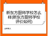 新东方厨师学校怎么样(新东方厨师学校评价如何)