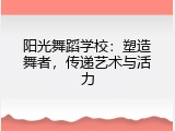 阳光舞蹈学校：塑造舞者，传递艺术与活力