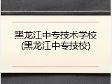 黑龙江中专技术学校(黑龙江中专技校)
